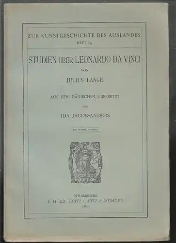 LANGE, Studien über Leonardo da Vinci. 1911