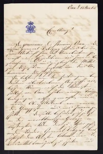 WÜRTTEMBERG, Korrespondenzbriefe bestehend aus... 1865