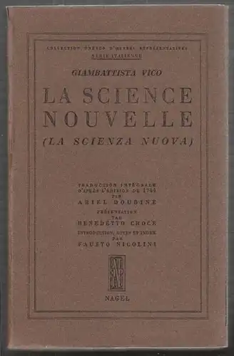 VICO, Principes d'une Science Nouvelle Relative... 1953