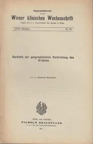 ROSENFELD, Statistik der geographischen... 1913