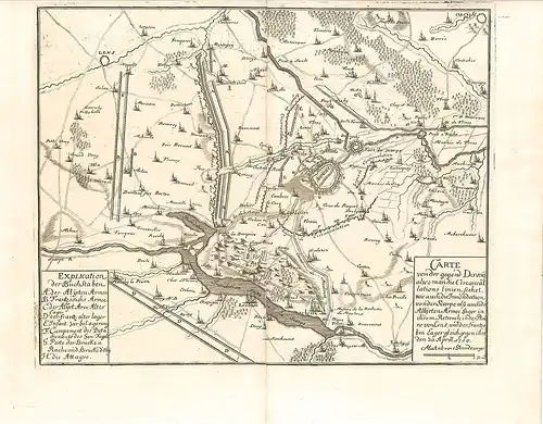 Carte von der gegend Dovaij alwo man die Circonvalations linien siehet, wie auch