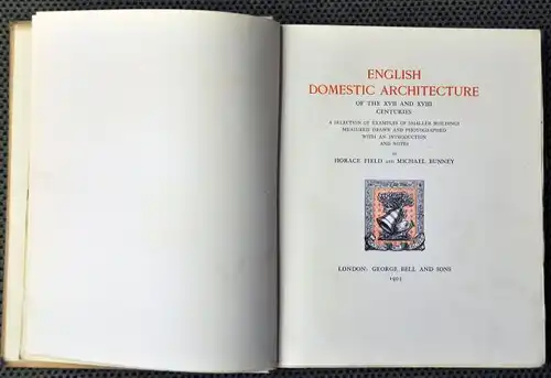 FIELD, English Domestic Architecture of the... 1905