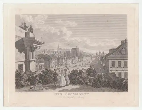 Der Rossmarkt von der Roßthor-Bastey. 1835