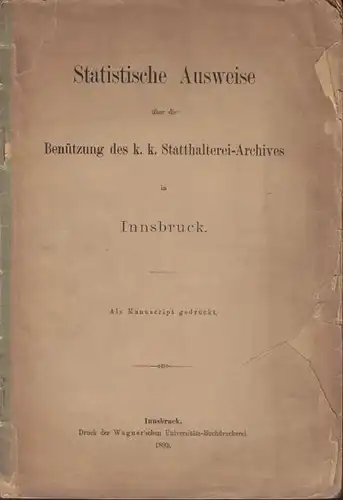 Statistische Ausweise über die Benützung des... 1893