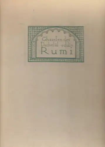 RUMI, Ghaselen. 1920