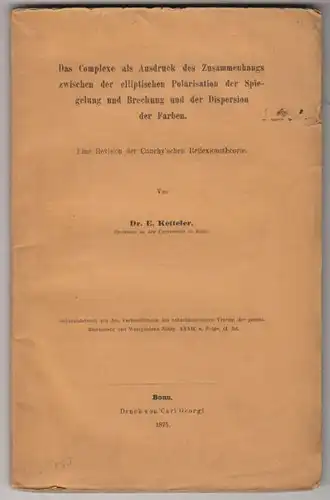 KETTELER, Das Complexe als Ausdruck des... 1875