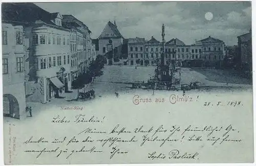 Gruss aus Olmütz. Nieder-Ring. 1890