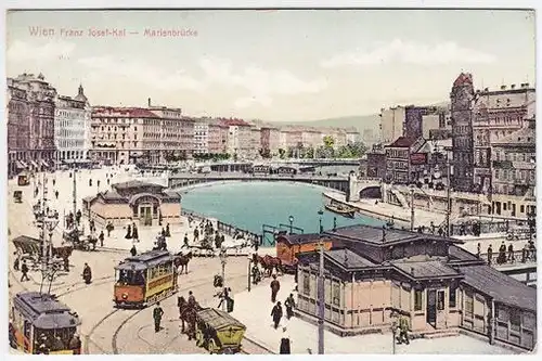 Wien Franz Josef-Kai - Marienbrücke. 1900