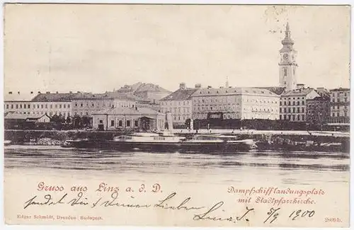 Gruss aus Linz a. d. D.... 1890