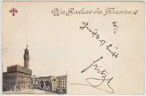 Un Saluto da Firenze. 1890