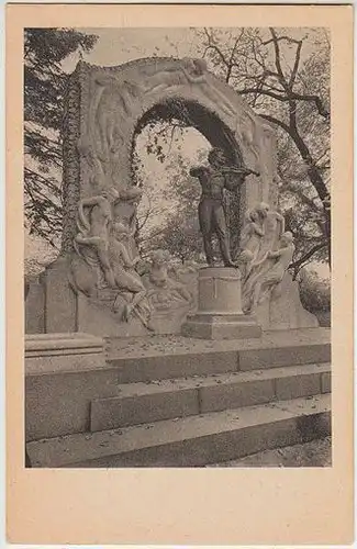 Wien, Johann-Strauß-Denkmal. Vienna, Monument... 1920