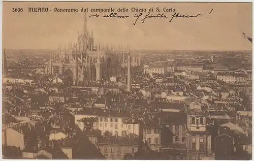 Milano - Panorama dal campanile della Chiesa di... 1910