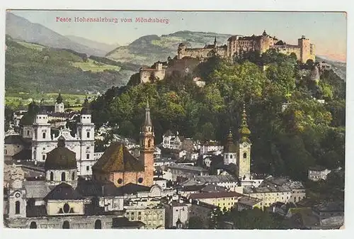 Feste Hohensalzburg vom Mönchsberg. 1911