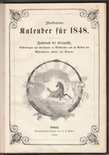 ILLUSTRIERTER KALENDER FÜR 1848. Jahrbuch der... 1848