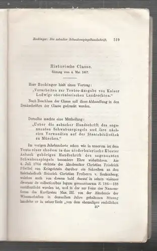 ROCKINGER, Die Asbacher... 1867
