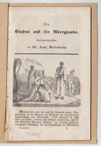KOTTENKAMP, Die Hindus und ihr Aberglaube. 1846