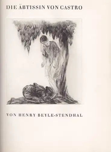 BEYLE-STENDHAL, Die Äbtissin von Castro. 1924
