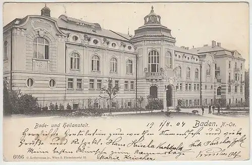 Baden, N.-Oe. Bade- und Heilanstalt. 1900