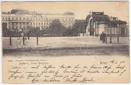 Wien. Stadtbahn, Station Karlsplatz. 1900