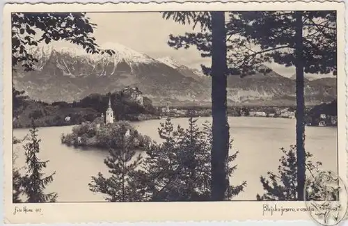 Blejsko jezero, v ozadju Stol 2236 m. 1935