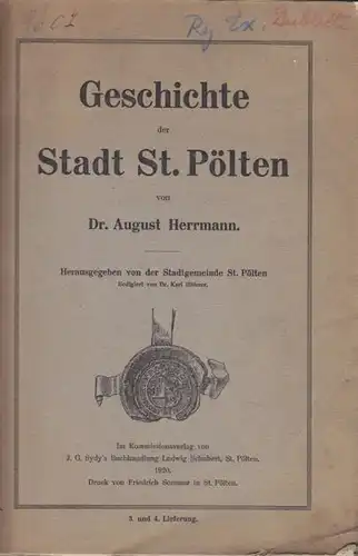 HERRMANN, Geschichte der Stadt St. Pölten.... 1920