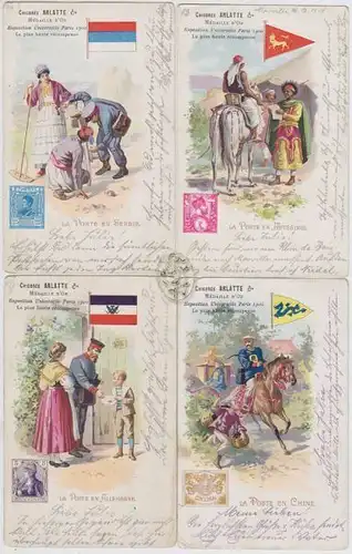 Konvolut von 7 farblithogr. Ansichtskarten. 1910