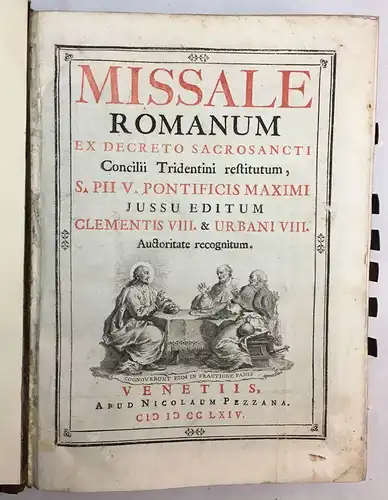 Missale Romanum ex decreto sacrosancti Concilii Tridentini restitutum, S. Pii V.