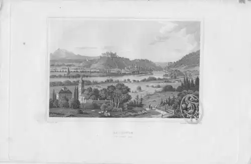 Salzburg von Aigen aus gesehen. 1842