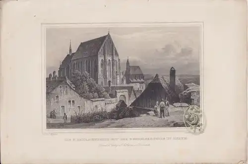 Die St. Nicolauskirche mit der Wenzelskapelle... 1842