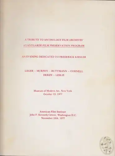 MEKAS, A Tribute to Anthology Film Archives'... 1977