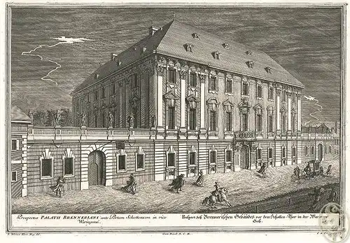 Prospect deß Brennerischen Gebäudes vor dem Schotten-Thor in der Waringer Gaß.