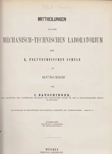 Ueber den Elasticitäts-Modul und die bleibende... 1875