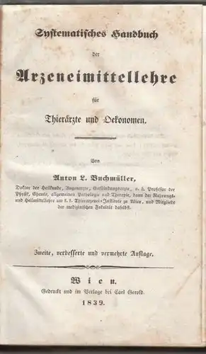 BUCHMÜLLER, Systematisches Handbuch der... 1839