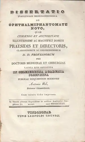 WELZ, Dissertatio inauguralis medio-chirurgica... 1832