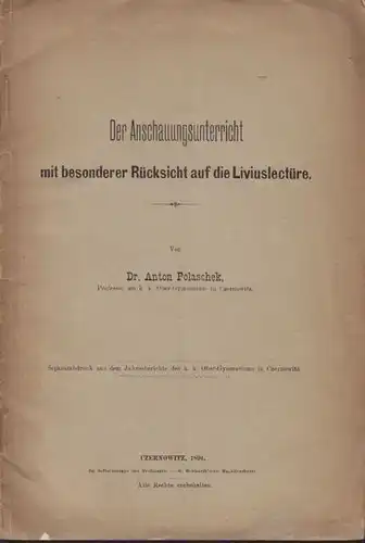 POLASCHEK, Der Anschauungsunterricht mit... 1894