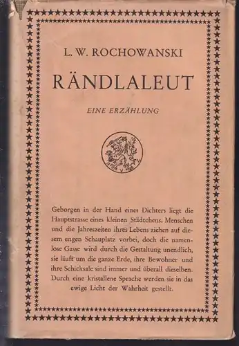 ROCHOWANSKI, Rändaleut. Eine Erzählung. 1940