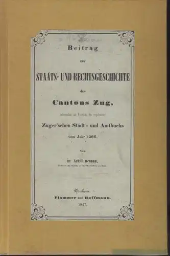 RENAUD, Beitrag zur Staats- und... 1847