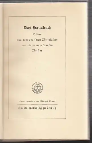 GRAUL, Das Hausbuch. Bilder aus dem deutschen... 1934 0848-09