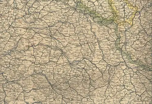 G. Freytags Kriegskarte von Nordost-Frankreich und Belgien, 1 : 750.000.