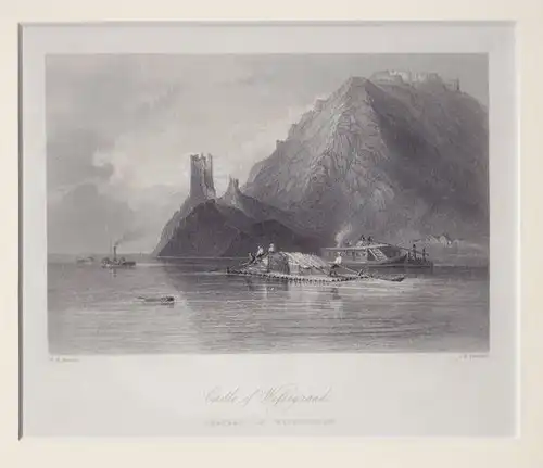 Castle of Wissegraad. Chateau de Wissegrade. 1845