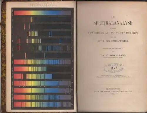 SCHELLEN, Die Spectralanalyse in ihrer... 1870