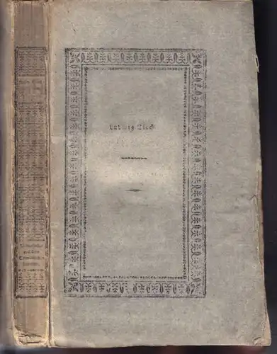 TIECK, Minnelieder aus dem Schwäbischen... 1820