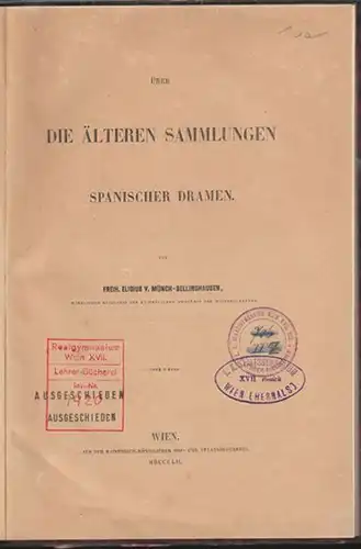 MÜNCH-BELLINGHAUSEN, Über die älteren... 1852