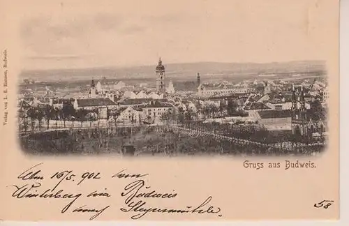 Gruss aus Budweis. 1890