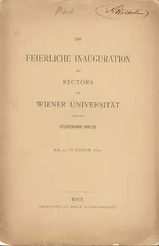 Die feierliche Inauguration des Rectors der... 1891