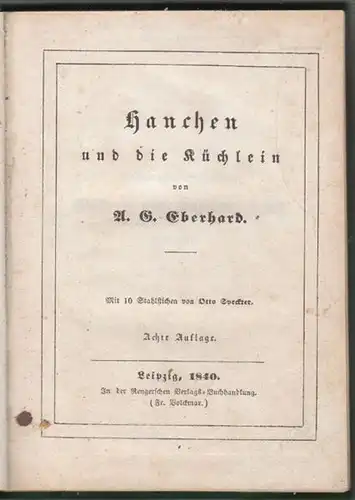 EBERHARD, Hanchen und die Küchlein. 1840