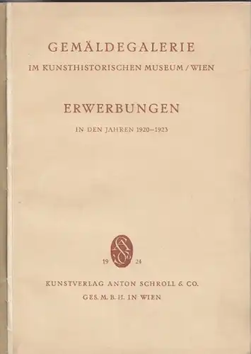 Erwerbungen in den Jahren 1920-1923 durch... 1924