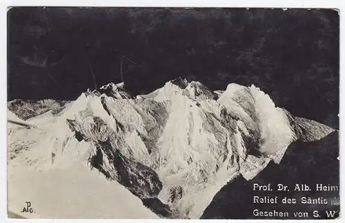 Prof. Dr. Alb. Heim. Relief des Säntis. Gesehen... 1900