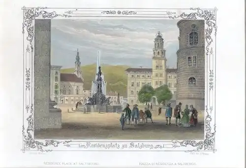 POPPEL, Residenzplatz zu Salzburg. 1845