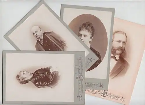 Konvolut von 4 Protrait-Photographien. 1879